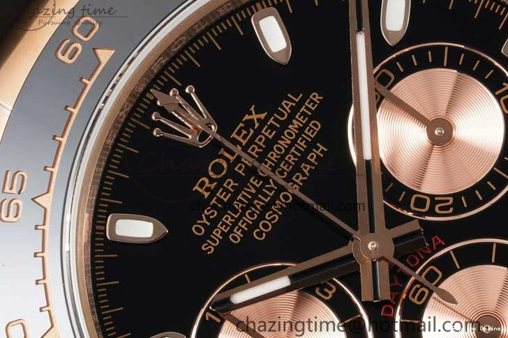 0517 Stretchable Daytona 116515 QF 1:1 Best Edition Black RG Dial on Oysterflex Rubber Strap SA 2273